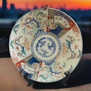 Antique Plate Large Japanese Old  Imari Charger/Republic Period Late 19th c.